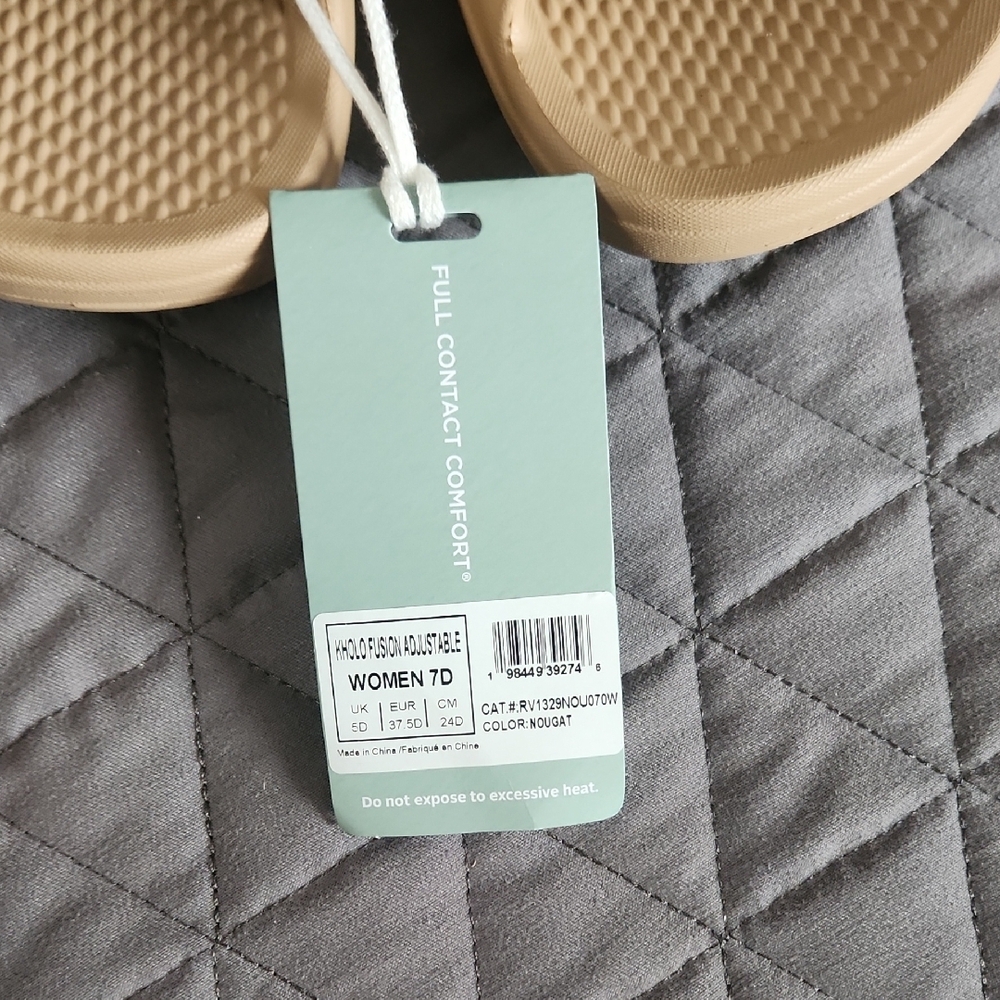 REVITALIGN Kholo Fusion Adjustable Slides In Nougat Color-Women's Size 7-NWT - Picture 6 of 8